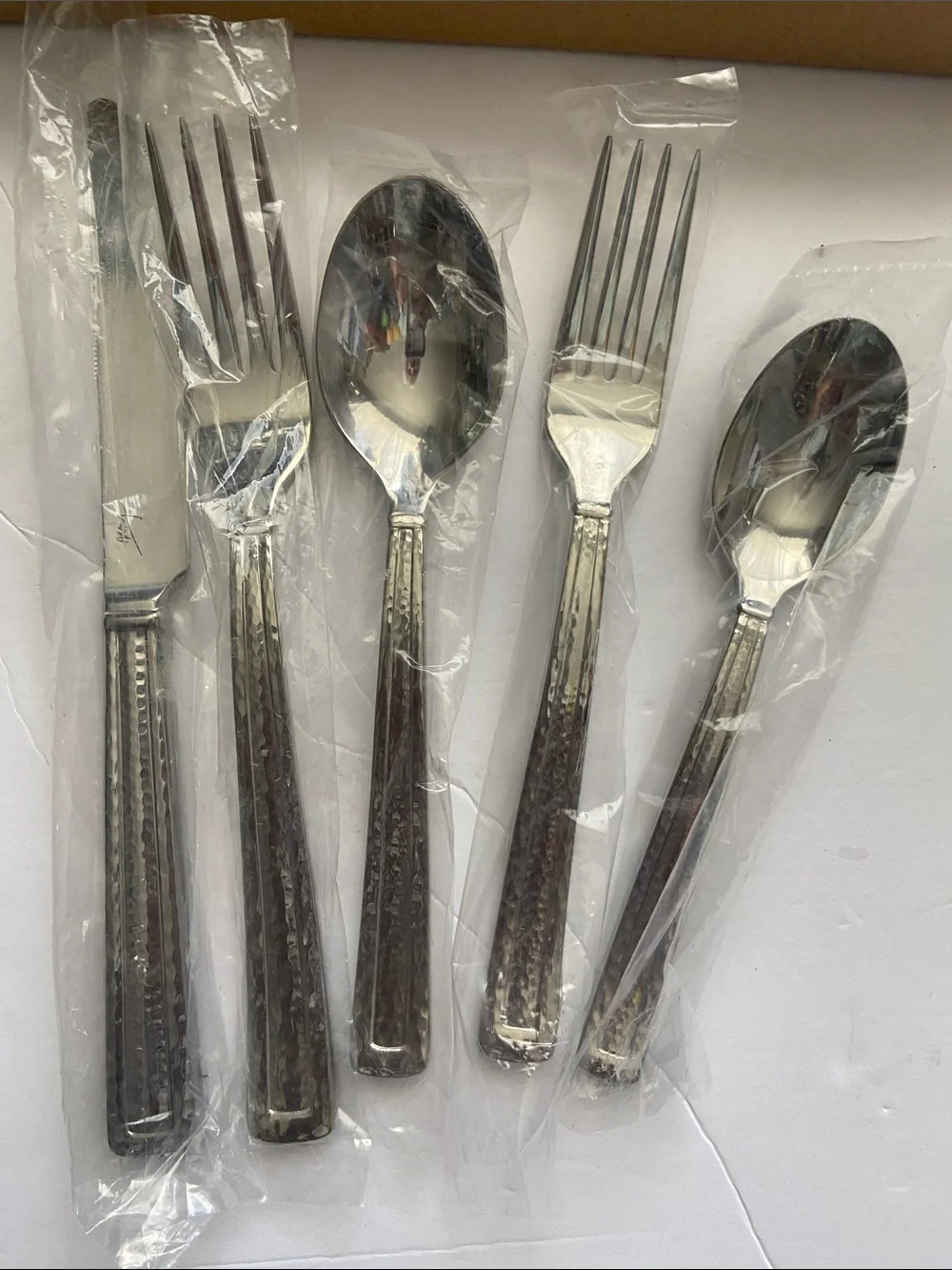 Michael Aram Hammertone 5-Piece Silver Flatware Set